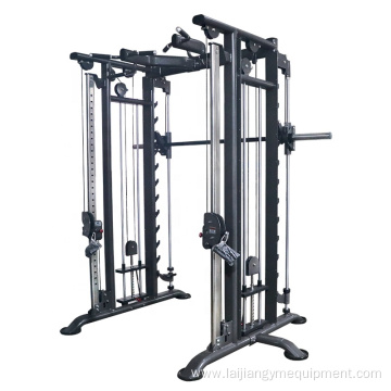 Commercial smith machine squat rack multi functional machine